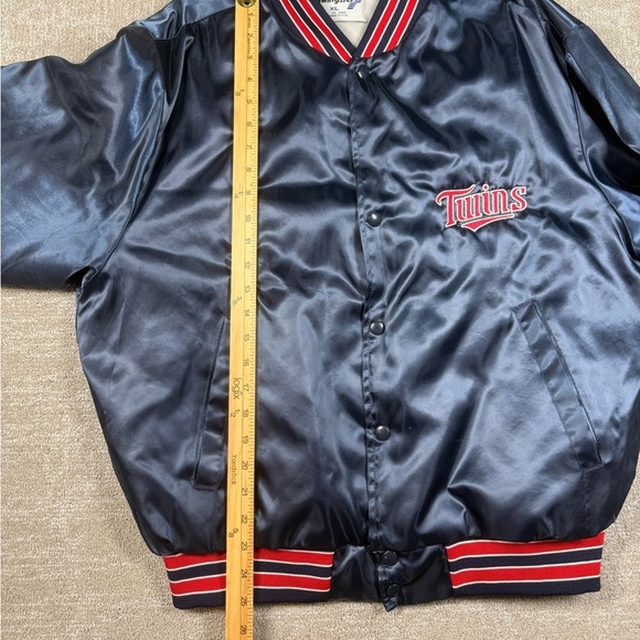 Vintage Swingster Satin Twins Button Down Made In USA Blue Jacket Mens XL - Picture 7 of 11